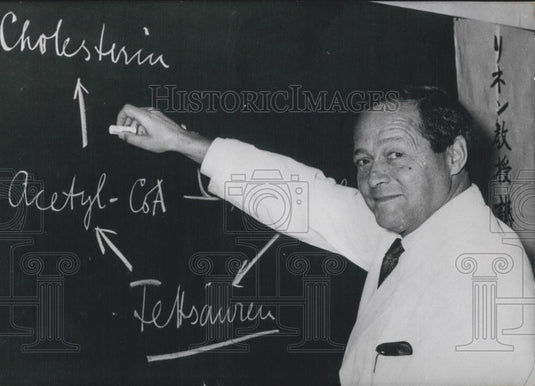 1971 Press Photo Biochemist Professor Feodor Lynen Turns 60 - Historic Images
