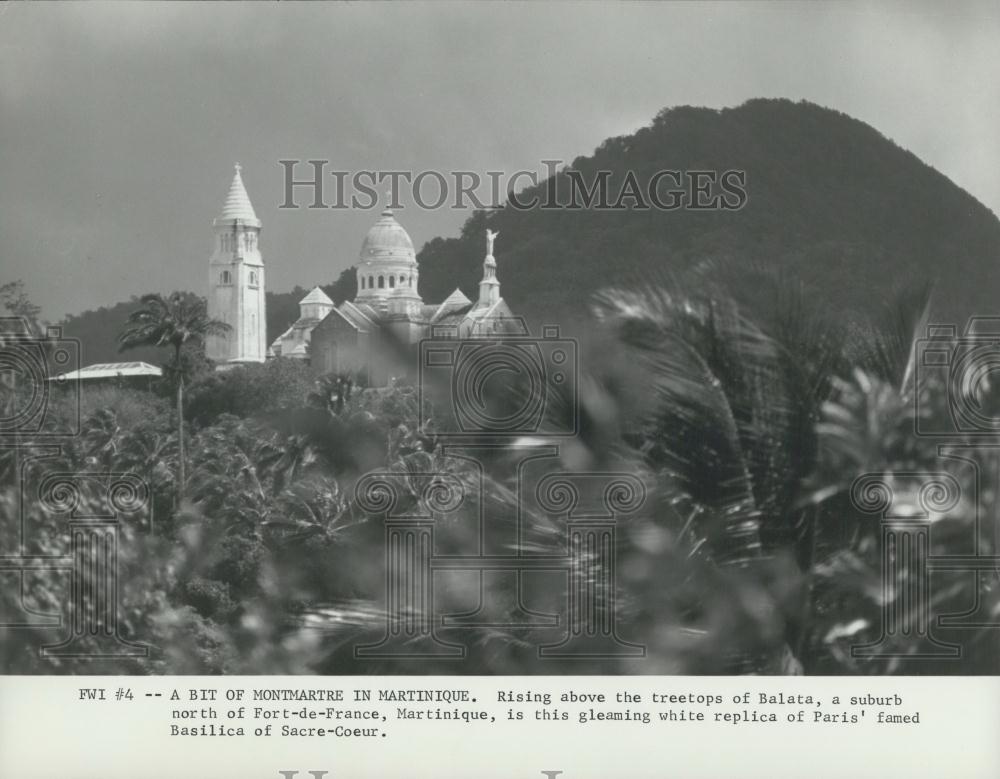 Press Photo Replica Famed Basilica of Sacre-Coeur it Montmartre in Martinique - Historic Images