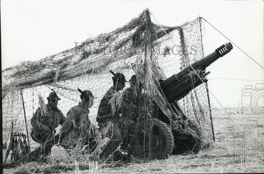 1967 Press Photo NATO Maneuvers, Italian Artillery - Historic Images
