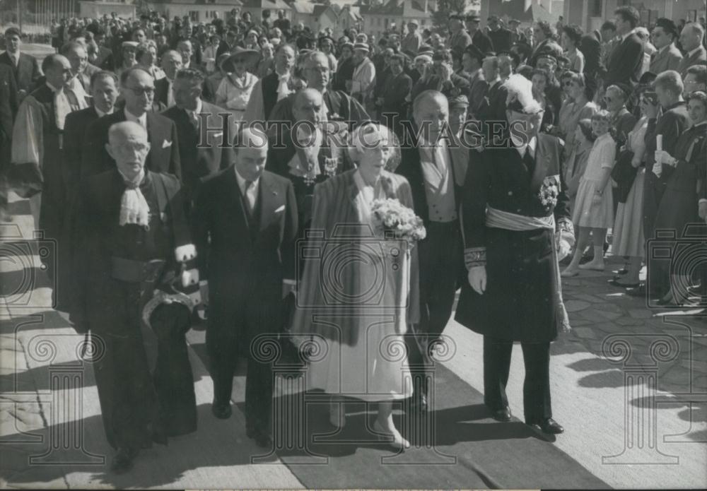 1957 Press Photo opening ceremony of the new building of Caen University - Historic Images