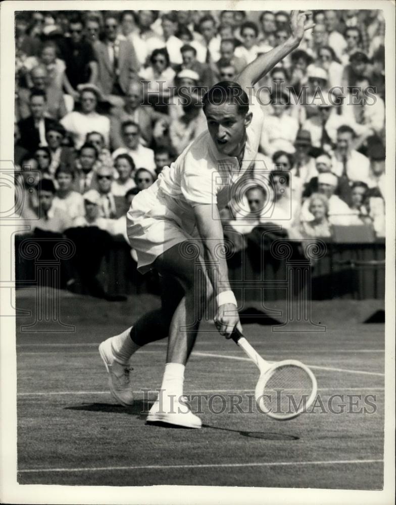 1956 Press Photo Wimbledon Tennis Championships. M.J. Anderson  Versus N. Pie - Historic Images