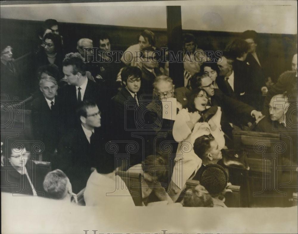 1966 Press Photo Protest Against Prime Minister Harold Wilson, Labor Conference - Historic Images