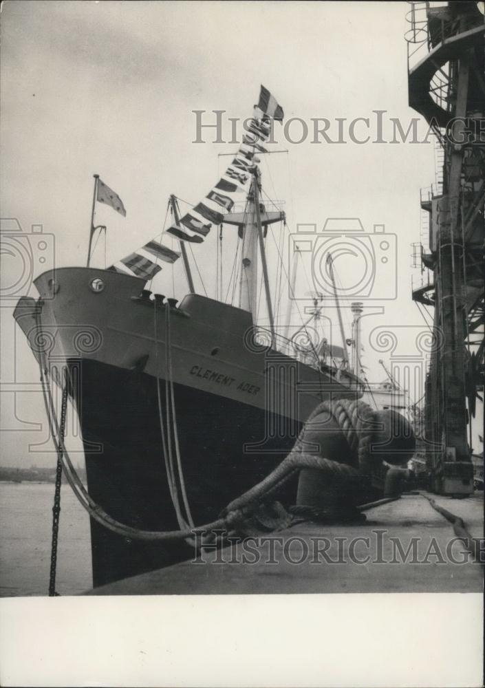 1954 Press Photo New Liner Clement Ader At Harbour Bordeaux - Historic Images