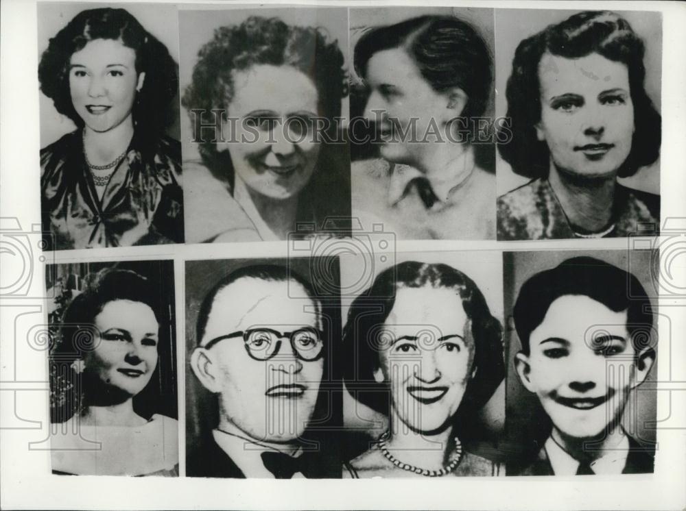 1958 Press Photo of the eight people whom Peter Manuel is charged with murdering - Historic Images