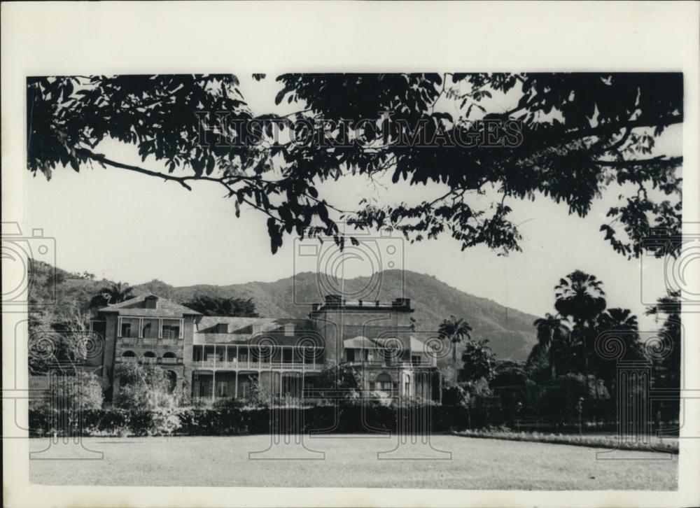 Press Photo Trindad Port Spain Government House Exterior Distant View - Historic Images