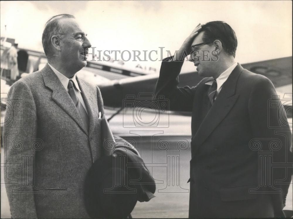 1953 Press Photo Paul Van Zeeland Arrives For Conference of Foreign Ministers - Historic Images