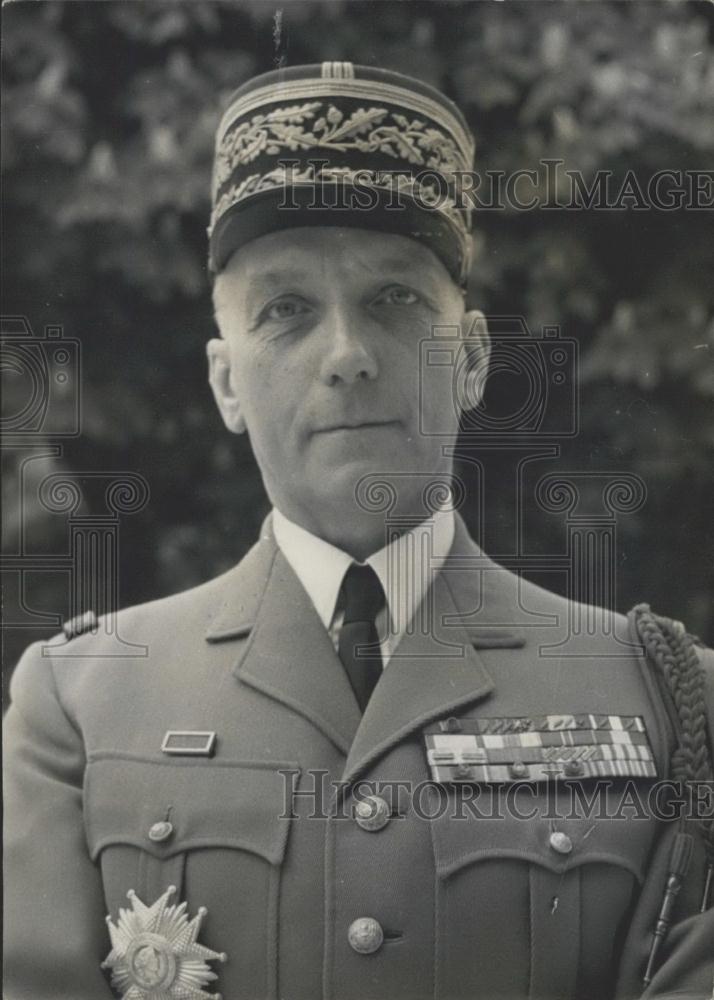 1961 Press Photo General Olie, the newly appointed C. In-C in Algeria. - Historic Images