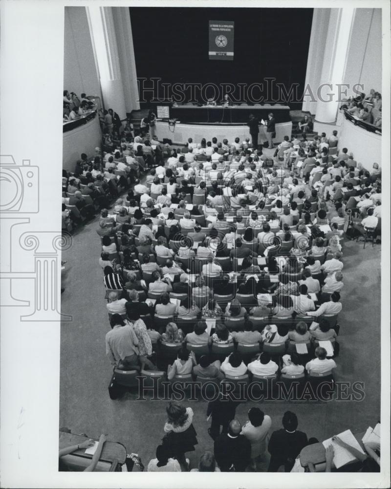 1974 Press Photo World Population Conference Meeting At Bucharest - Historic Images