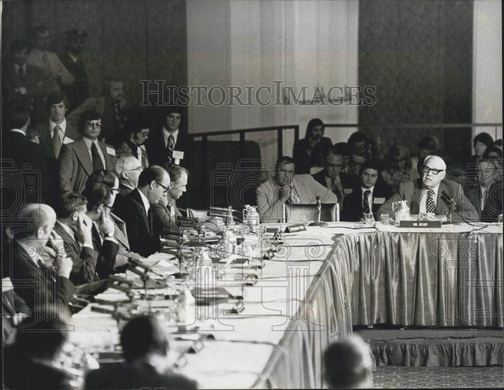 1974 Press Photo President&#39;s Conference On Inflation Held In Ballroom of Hilton - Historic Images