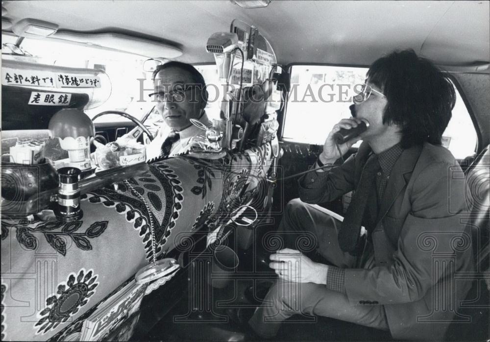 Press Photo Mr. Watanabe, an Owner-Driver of Taxi in Tokyo - Historic Images