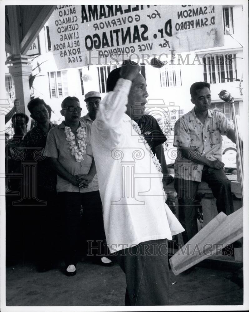 1963 Press Photo Philippines President ~ M Macapagal campaigns for Election - Historic Images