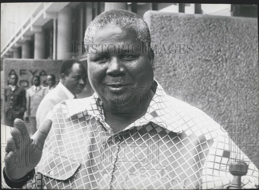 Press Photo Joshua Nkomo President Of Zimbabwe African People&#39;s Union - Historic Images