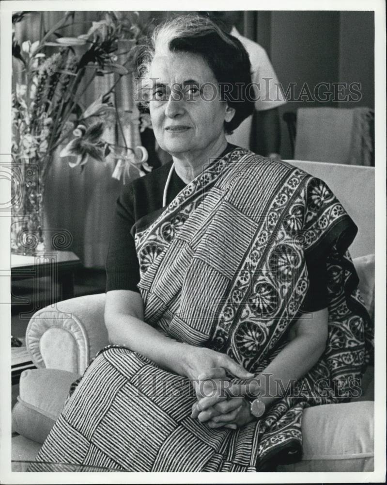 Press Photo Indian Prime Minister, Indira Gandhi - Historic Images