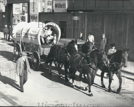 1979 Press Photo Canadian Covered Wagon For Lord Mayor's Show - Historic Images