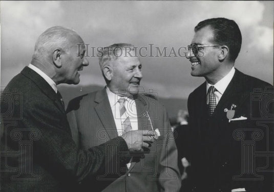 1959 Press Photo General Quarone General Ramke Lieutenant Munos Grande Freiburg - Historic Images