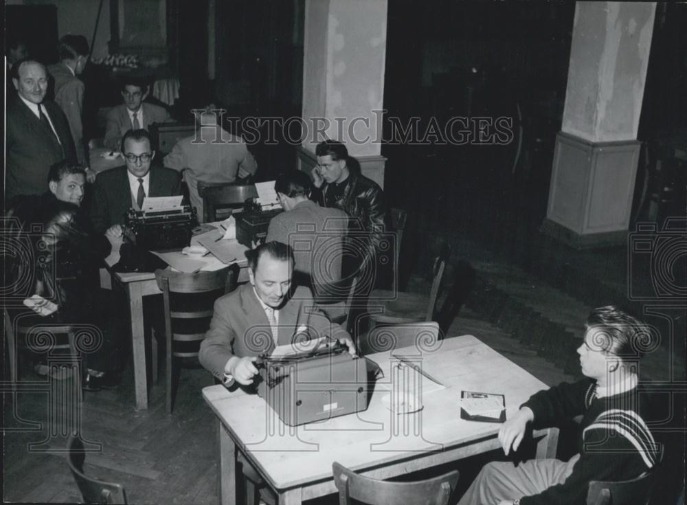 1956 Press Photo German recruits in Hamburg - Historic Images