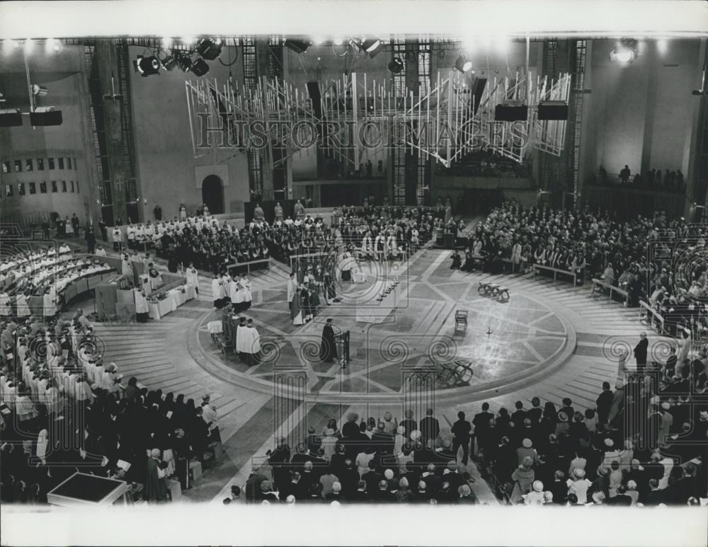 1967 Press Photo Roman Catholic Cathedral of Christ the King, in Liverpool - Historic Images