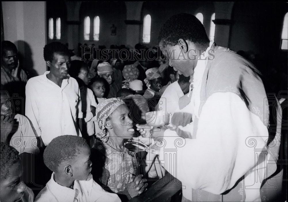 1973 Press Photo Archbishop of Nairobi, Cardinal Maurice Otunga - Historic Images