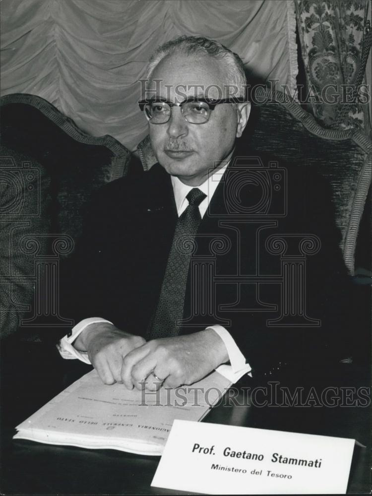 1976 Press Photo Signor Gaetano Stannati Minister of Finance - Historic Images