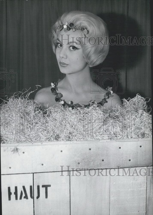 1961 Press Photo Hair styles designed by the Paris hairdresser Henr Provost - Historic Images