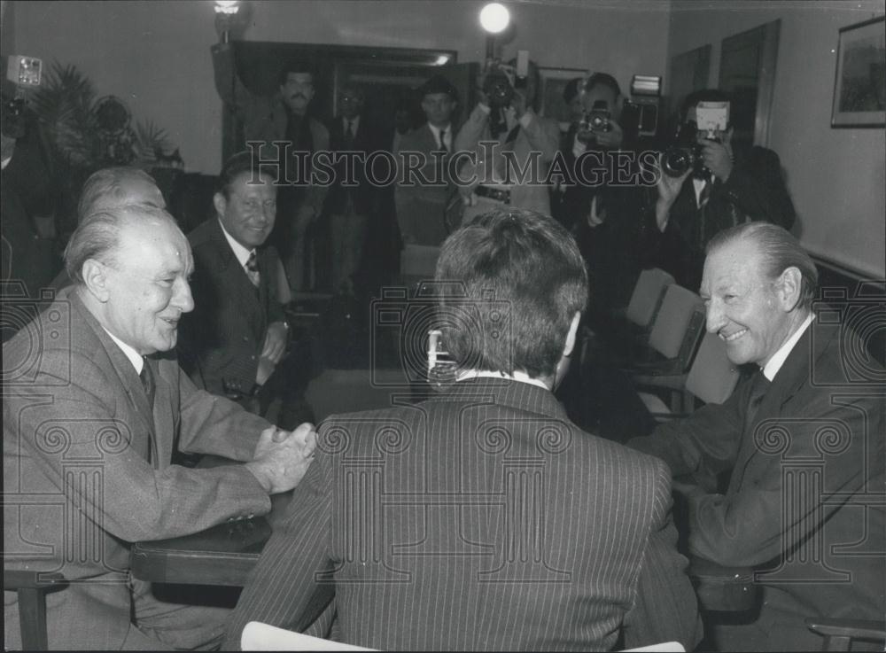 1979 Press Photo UN Secretary Kurt Waldheim, Janos Kadar - Historic Images