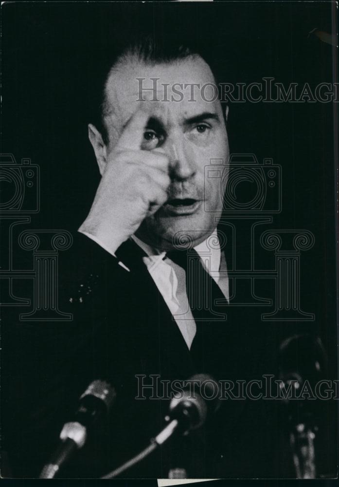 1965 Press Photo Francois Mitterand - Historic Images