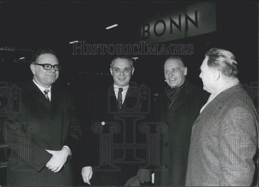 1970 Press Photo Isra AmbEliashiy Ben Horin ,Avan Idan,GermanVon Rhamm&Wesphal - Historic Images