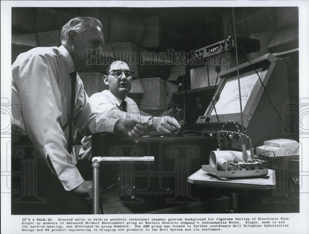 Press Photo Electronic Tone Ringer At Western Electric Company's Indianapolis Wk - Historic Images