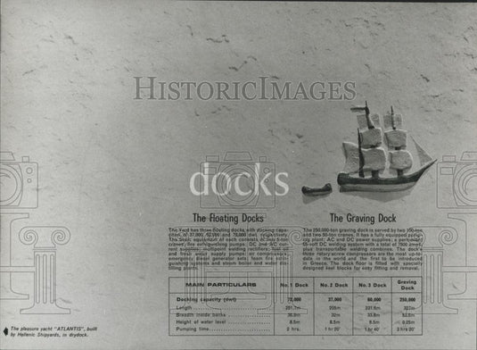 Press Photo Mural Of Yaght Atlantis - Historic Images