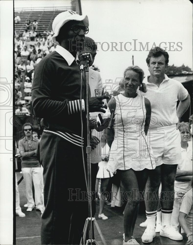 Press Photo Bill Cosby, Ethel &amp; Ted Kennedy - Historic Images