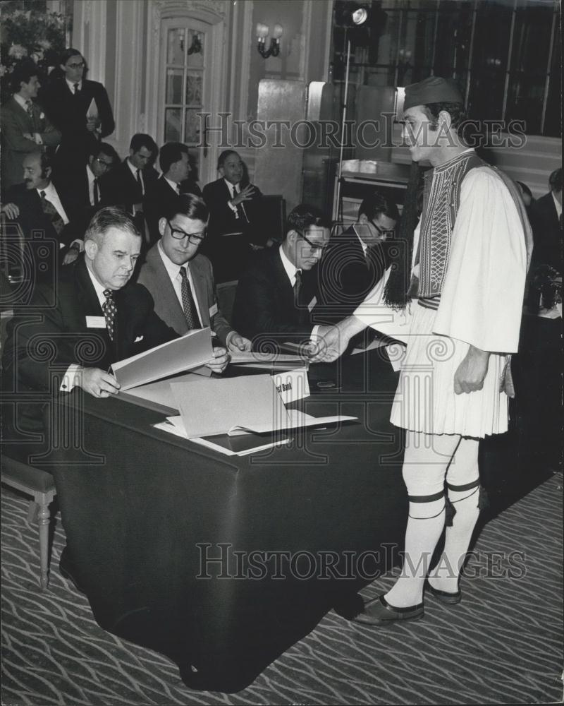 1972 Press Photo Contract for Hydro-Electric project in Greece - Historic Images