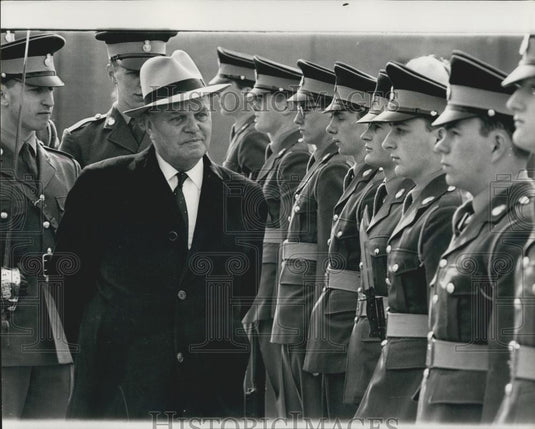 1966 Press Photo Sir Billy Butlin takes Salute at Aldershot - Historic Images