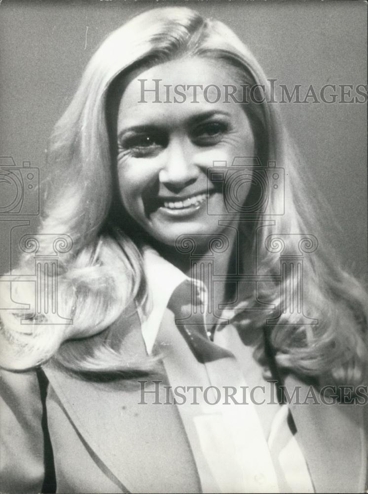 1976 Press Photo Congressman Sex Scandal Elizabeth Ray Television Appearance - Historic Images