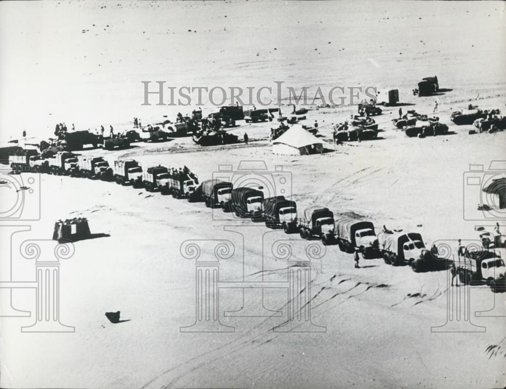 1967 Press Photo U.A.R. Forces move to Sinai and take up positions - Historic Images