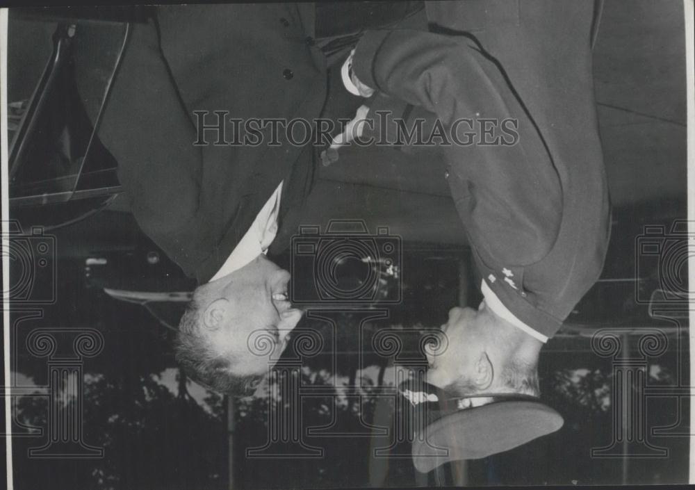 1957 Press Photo M.Andre Morice, Minister of Defence of France - Historic Images