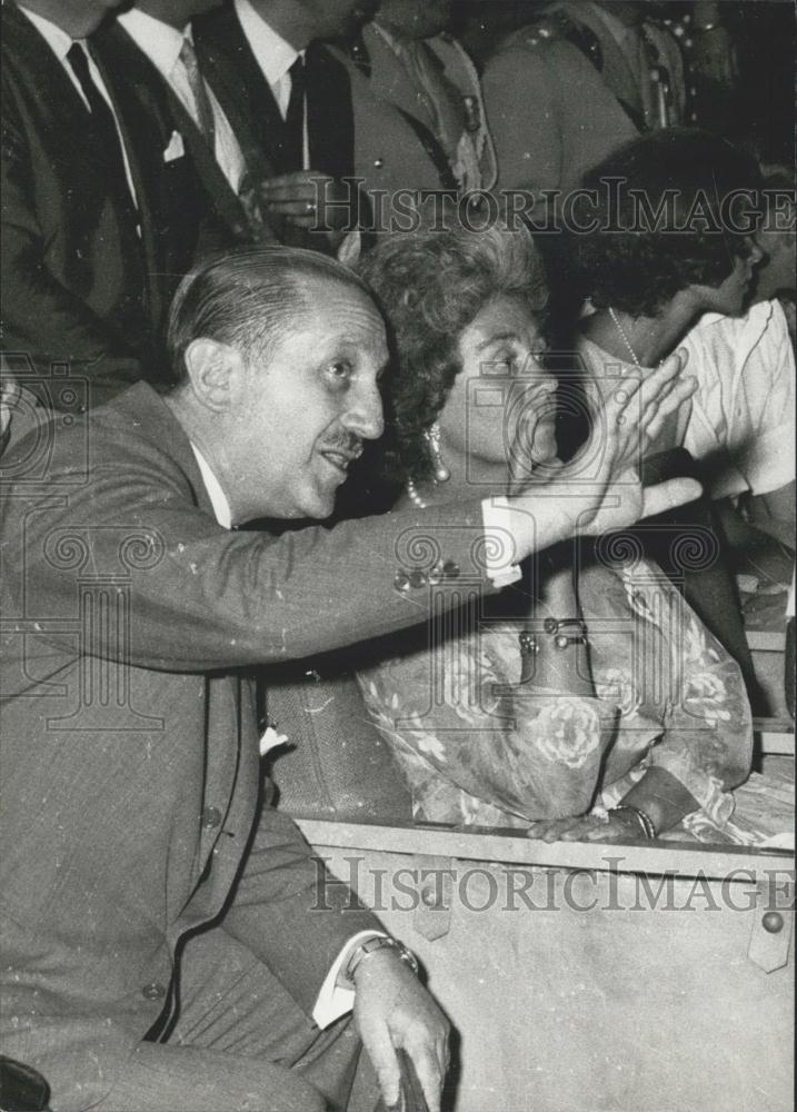 1973 Press Photo Queen Mother Frederika of Greece &amp;Evangelos Averof Toitsas - Historic Images