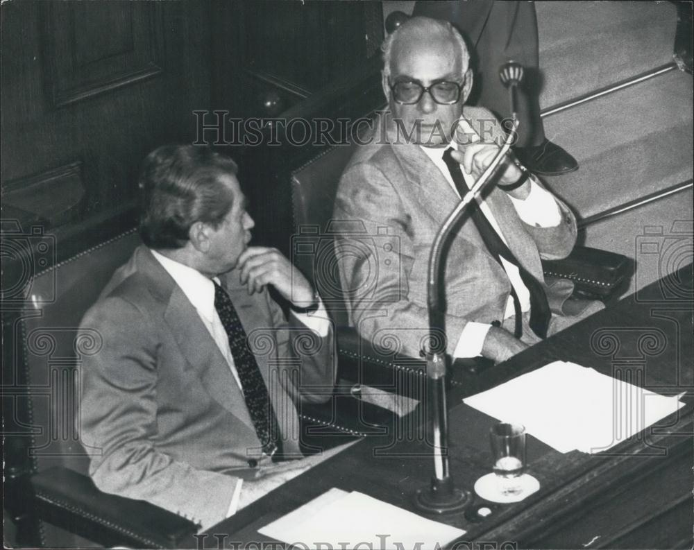 Press Photo Prime Minister George Rallis,Mr. Lacharie, Minister - Historic Images