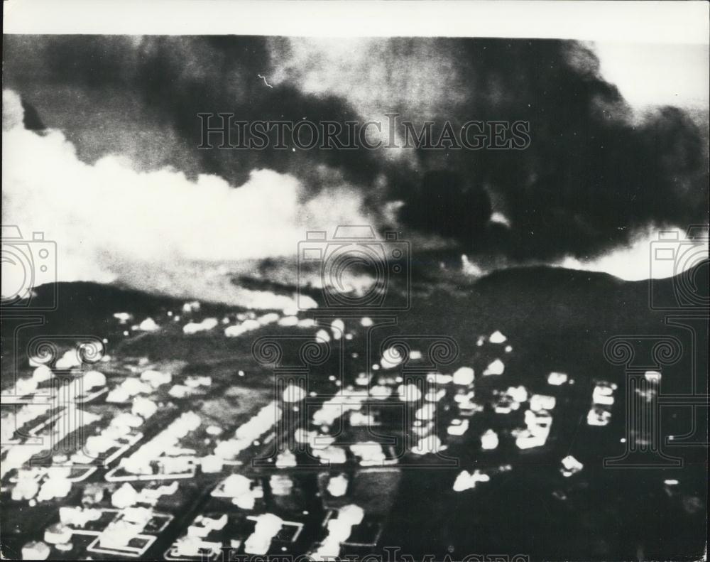 1973 Press Photo Volcano Erupts Off Coast of Iceland - Historic Images