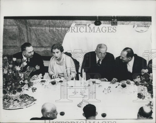 1958 Press Photo NATO Luncheon at Fredensborg Castle by Danish King and Queen - Historic Images