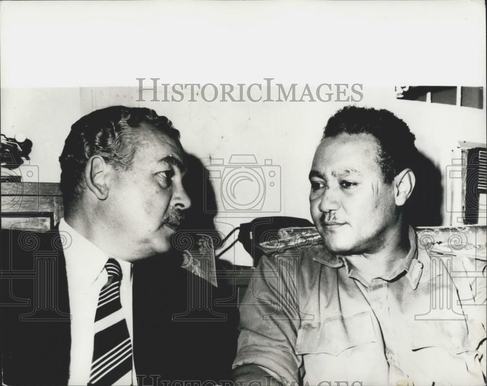 1971 Press Photo Vice Presidnet Al Shaffei Major General Gaafar Numeiry - Historic Images