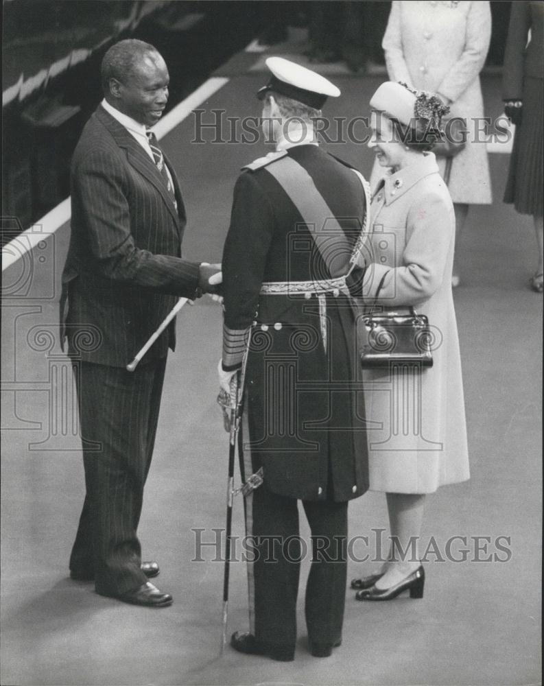 1979 Press Photo resident Moi of Kenya Queen and the Duke of Ediburgh - Historic Images