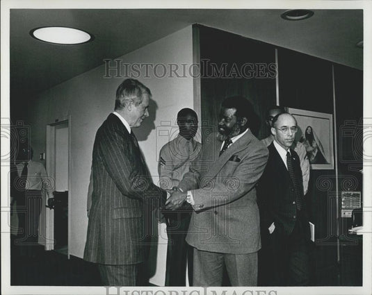 1978 Press Photo Cyrus R. Vance & Sam Nujoma, head of SWAPO US mission to UN - Historic Images