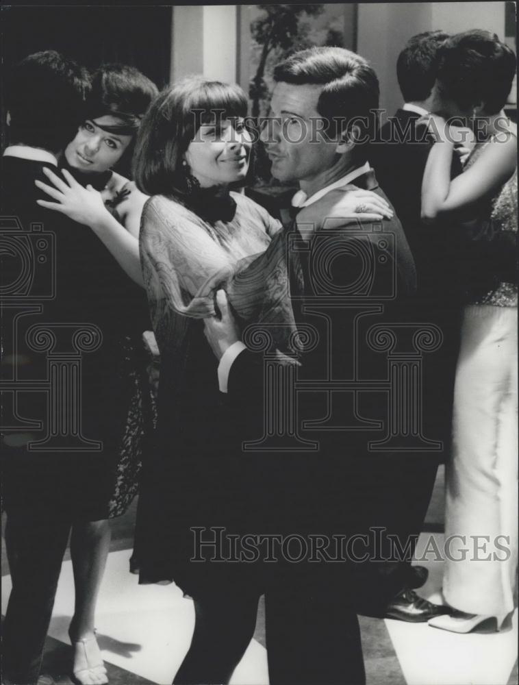 1967 Press Photo French actress Magali Noel, Alan Steel, Il Contraccolpe - Historic Images