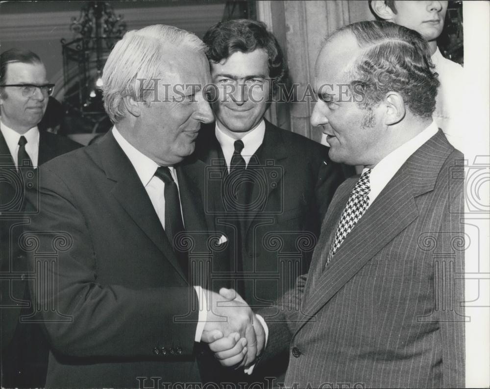 1972 Press Photo Herr Barzel West German opposition leader Mr. Heath Minister - Historic Images