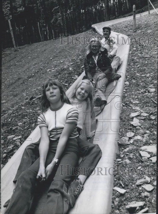 1972 Press Photo Longest Slide in the World, Goverlinghausen/Sauerland, Germany - Historic Images