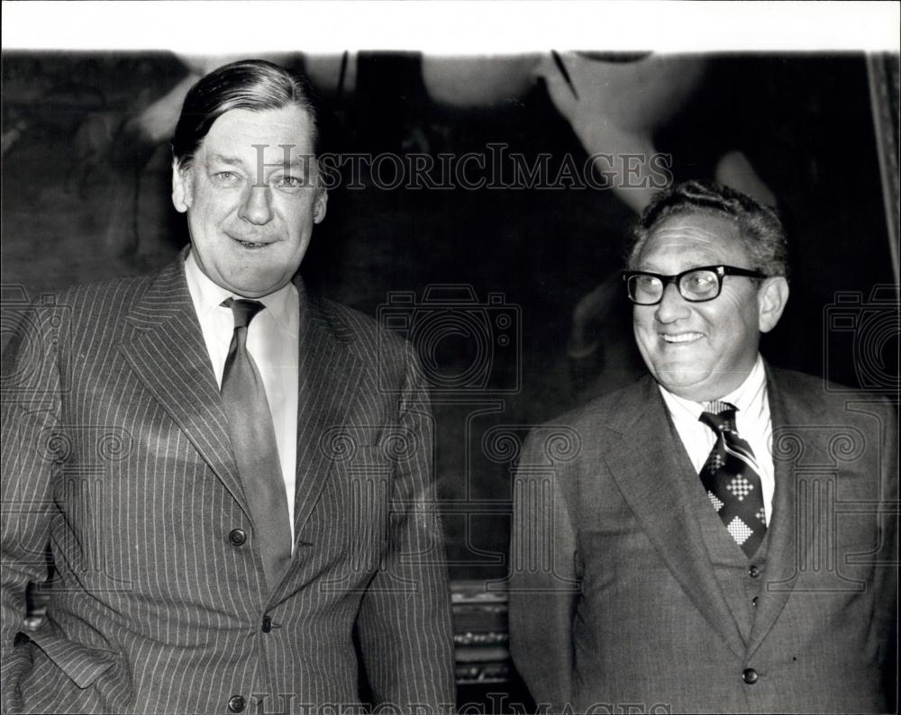 1976 Press Photo Secretary State Henry Kissinger Foreign Secretary Crosland - Historic Images