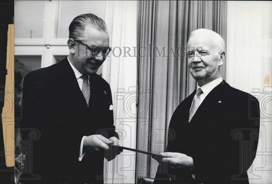 1963 Press Photo Dr. H. Lubke & Von Hassel - Historic Images