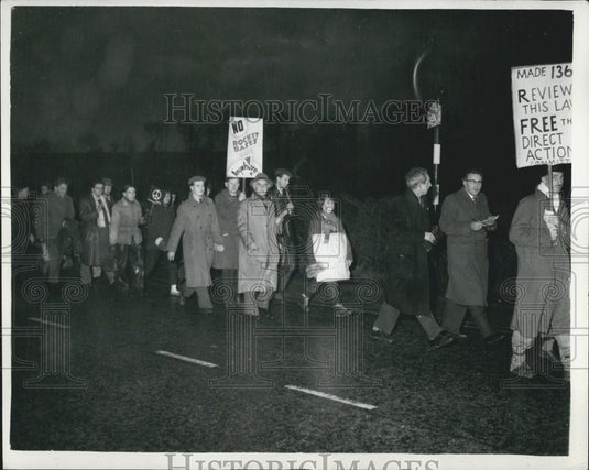 1959 Press Photo Anti H Bomb Youth March, Liverpool to Hull - Historic Images