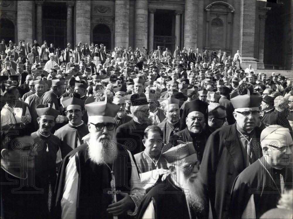 1962 Press Photo Basilica of San Peter the voting Ceremony Conciliar Fathers - Historic Images