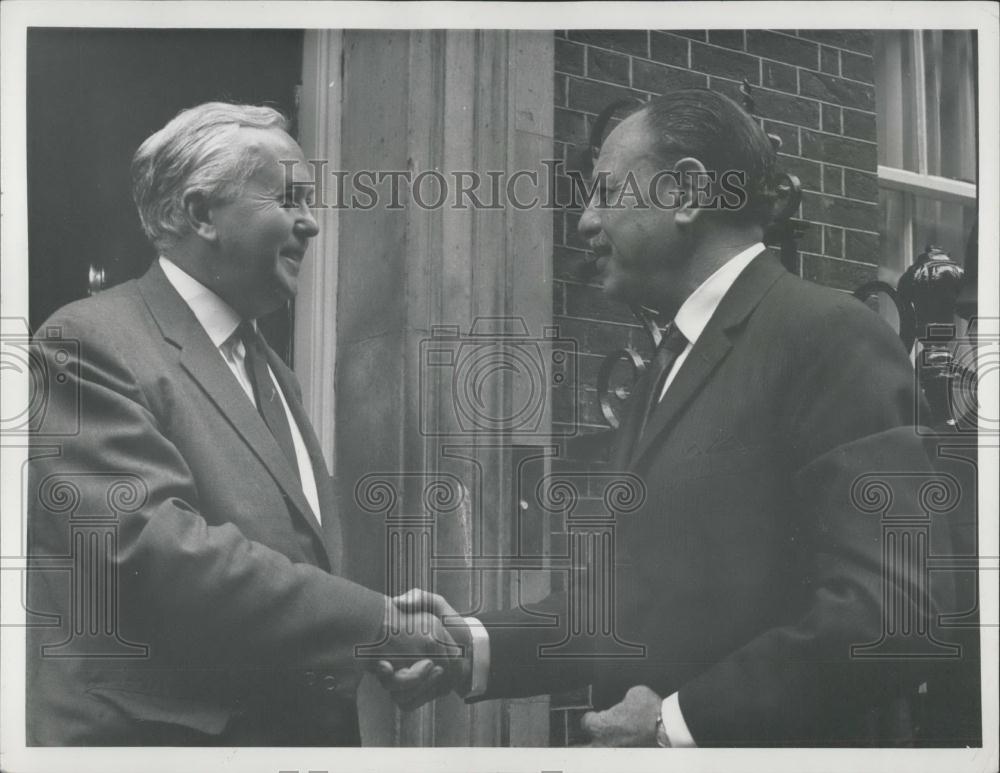 1968 Press Photo President Ayub Khan &amp; Prime Minister Harold Wilson - Historic Images